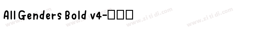 All Genders Bold v4字体转换